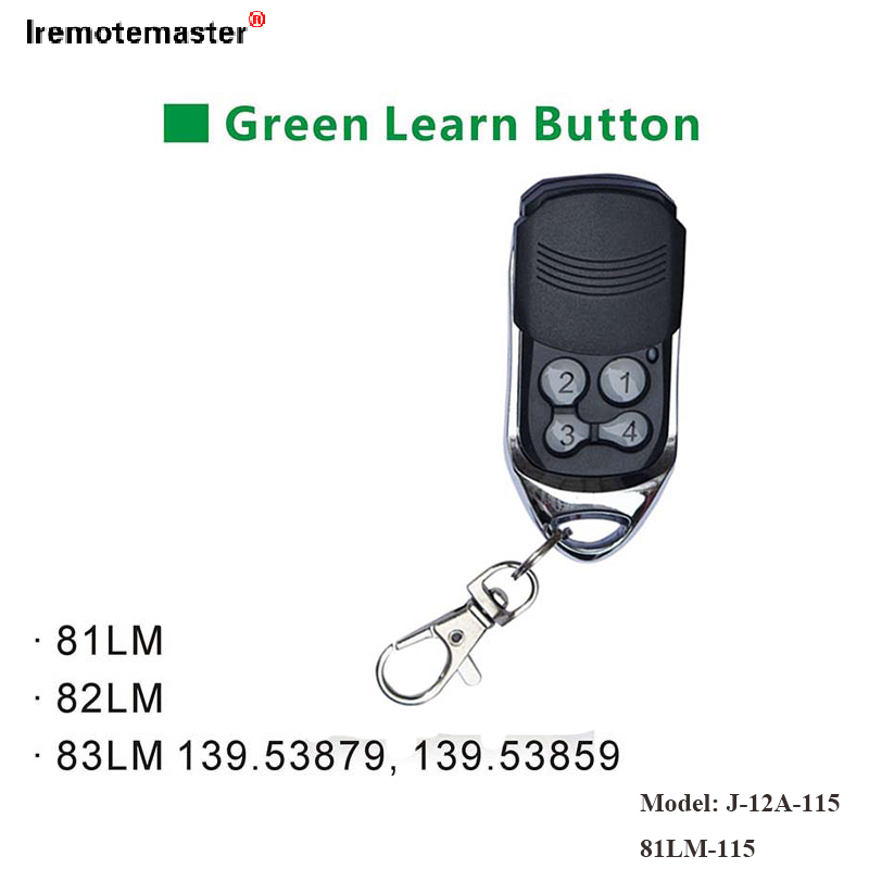 81LM 82LM 83LM ग्रीन लर्न बटन गैराज डोर रिमोट ओपनर 390MHz के लिए