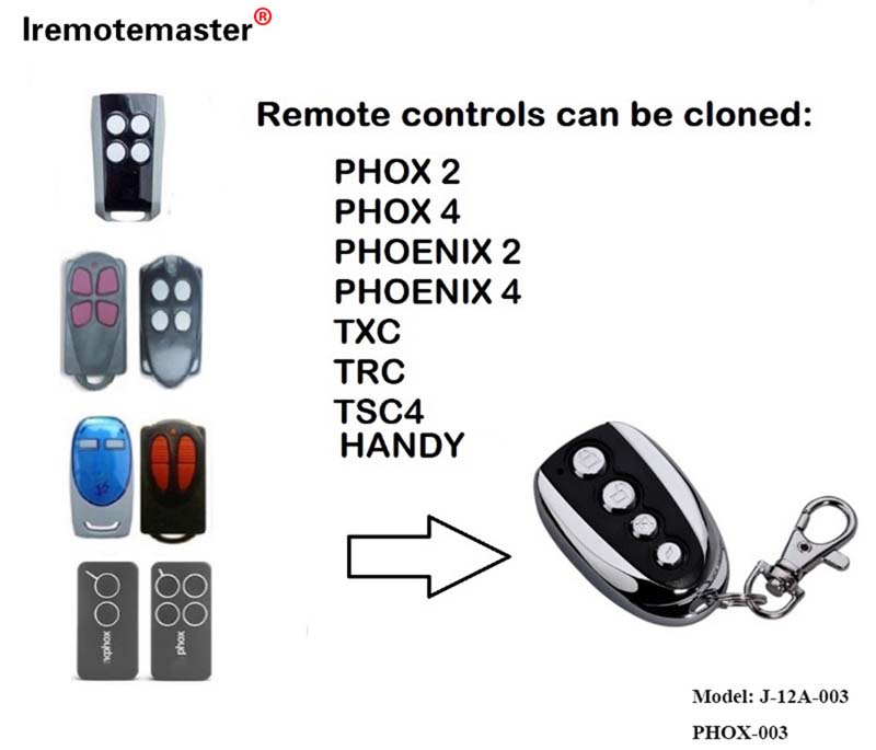 PHOENIX 2 4 TSC2 TSC4 HANDY2 प्रतिस्थापन गेराज दरवाजा रिमोट कंट्रोल 433.92mhz के लिए